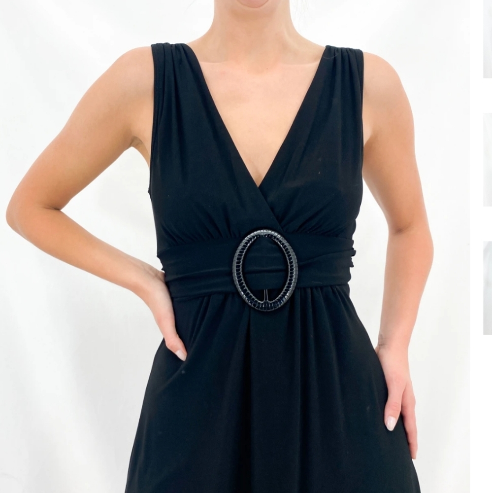 Star Vixen Black A Line Semi Formal Dress